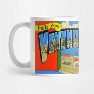 Greetings from Ventnor City, New Jersey - Vintage Large Letter Postcard Mug